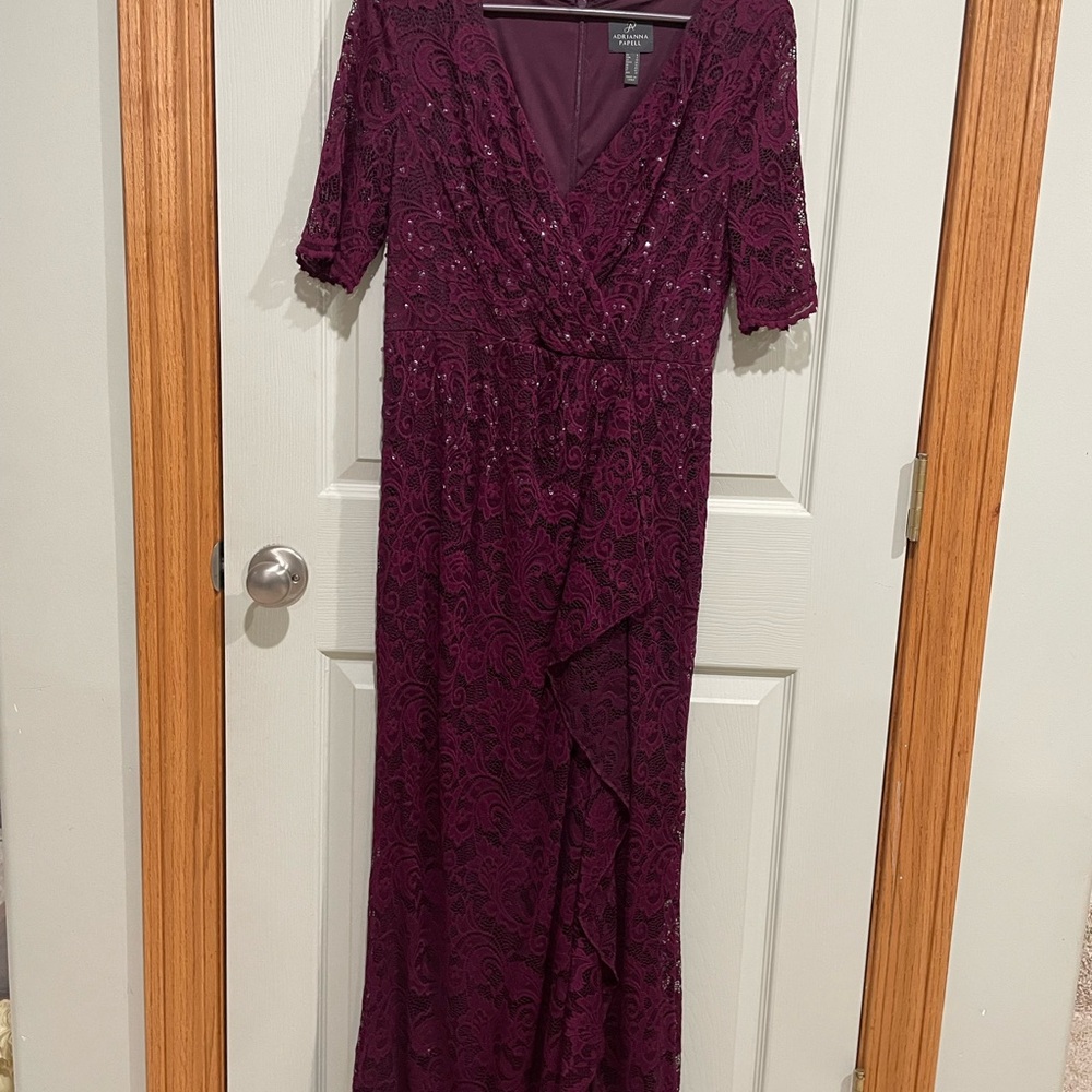 Elegant Burgundy Lace Dress